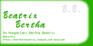 beatrix bertha business card